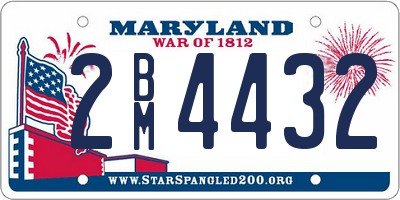 MD license plate 2BM4432