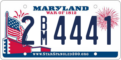 MD license plate 2BM4441