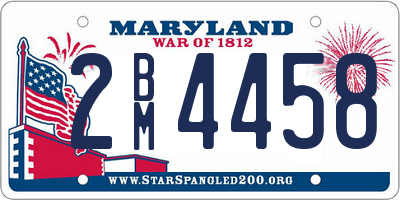 MD license plate 2BM4458