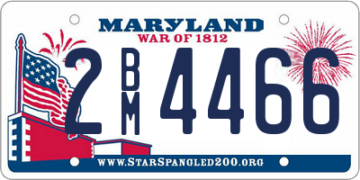 MD license plate 2BM4466