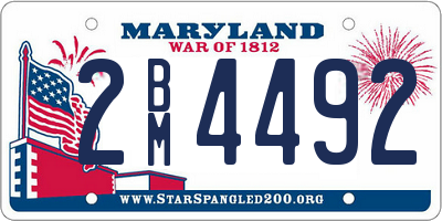 MD license plate 2BM4492
