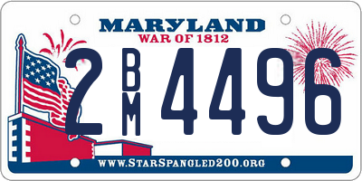 MD license plate 2BM4496