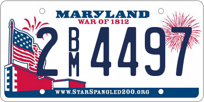MD license plate 2BM4497