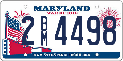 MD license plate 2BM4498
