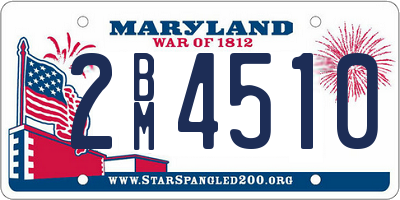 MD license plate 2BM4510