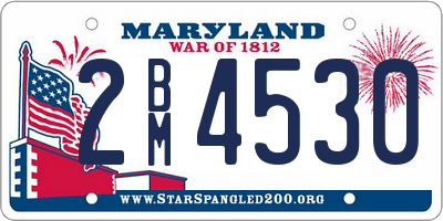 MD license plate 2BM4530