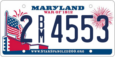 MD license plate 2BM4553