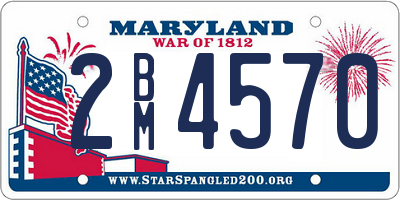 MD license plate 2BM4570