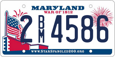 MD license plate 2BM4586