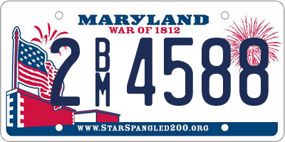 MD license plate 2BM4588