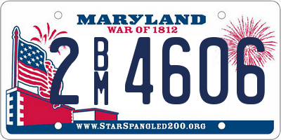 MD license plate 2BM4606