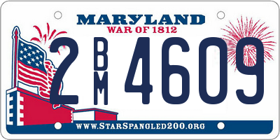 MD license plate 2BM4609