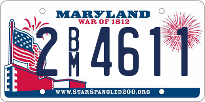 MD license plate 2BM4611