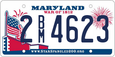MD license plate 2BM4623
