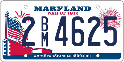 MD license plate 2BM4625