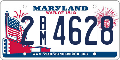 MD license plate 2BM4628