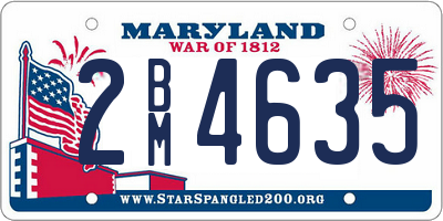 MD license plate 2BM4635