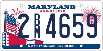 MD license plate 2BM4659