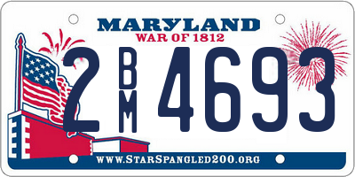 MD license plate 2BM4693