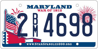 MD license plate 2BM4698