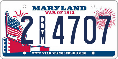 MD license plate 2BM4707