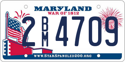 MD license plate 2BM4709