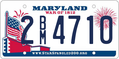 MD license plate 2BM4710