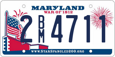 MD license plate 2BM4711