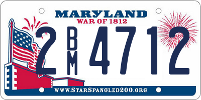 MD license plate 2BM4712
