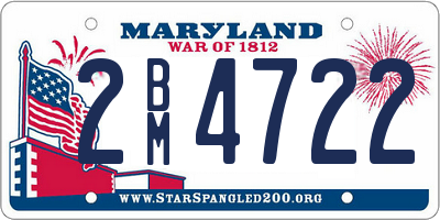 MD license plate 2BM4722