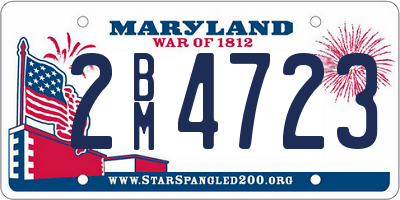 MD license plate 2BM4723