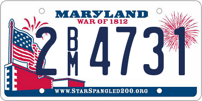 MD license plate 2BM4731