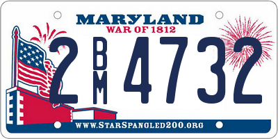 MD license plate 2BM4732