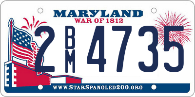 MD license plate 2BM4735