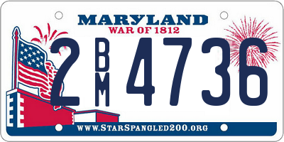 MD license plate 2BM4736