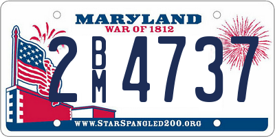 MD license plate 2BM4737