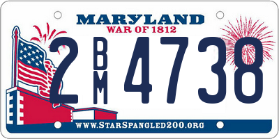 MD license plate 2BM4738