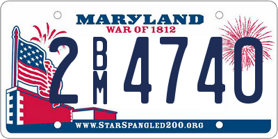 MD license plate 2BM4740