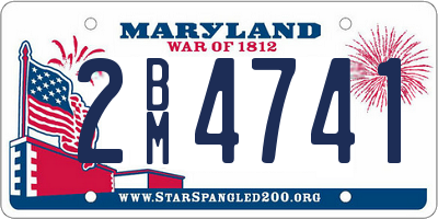 MD license plate 2BM4741