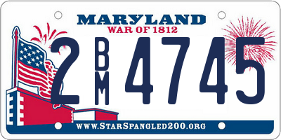 MD license plate 2BM4745