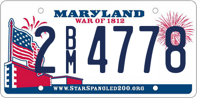 MD license plate 2BM4778