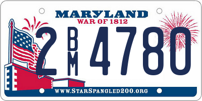 MD license plate 2BM4780