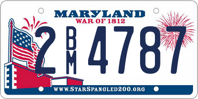 MD license plate 2BM4787