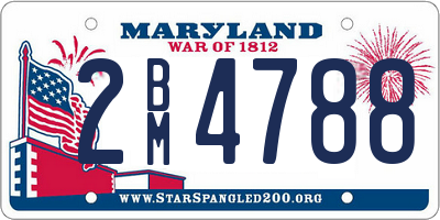 MD license plate 2BM4788