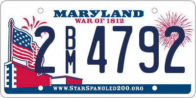 MD license plate 2BM4792