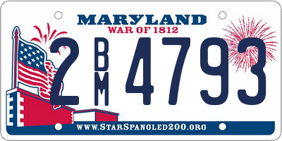MD license plate 2BM4793