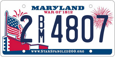 MD license plate 2BM4807