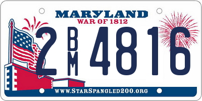 MD license plate 2BM4816