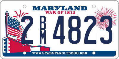 MD license plate 2BM4823