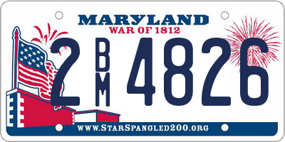 MD license plate 2BM4826